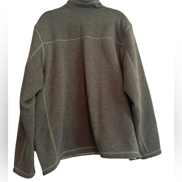 The North Face Green Men's 1/4 Zip Fleece Pullover Sweatshirt - Picture 3 of 5